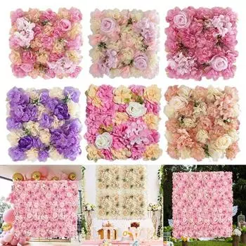 Искусственный цветок розы, настенная панель, свадебная вечеринка, детский душ, сделай сам, квадратный 3D цветочный настенный фон, украшение для фотографии, секс-одежда для взрослых