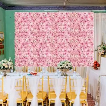 Искусственный цветок розы, настенная панель, свадебный детский душ, вечеринка, сделай сам, квадратный 3D цветочный настенный фон, украшение, реквизит для фотосъемки