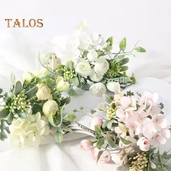 Искусственный цветок розы, привлекательное украшение для стола, разные цвета, красивый искусственный цветок, свадебная фотография, художественная имитация цветка жёлтый