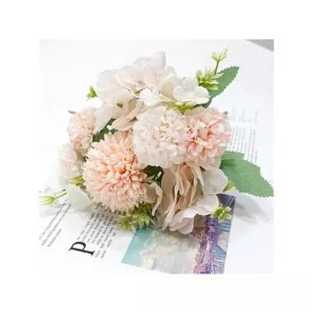 Искусственный цветок с маленькой ручкой, 5-вилочный, имитация букета, шелковый цветок, украшение для дома, украшения