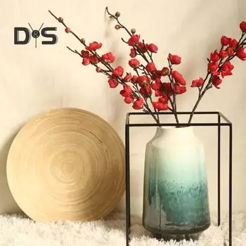 Искусственный цветок сливы для дома, кафе, отеля, сцены, вечеринки, настольного декора белый