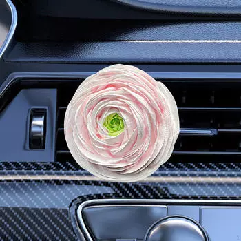 Искусственный цветок вентиляционный зажим мини-автомобиль милый шарм авто аксессуары для интерьера Air розовый