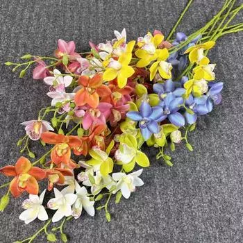 Искусственный цветок Yousheng, не требующий полива, не увядающий, не увядающий, изысканный искусственный фаленопсис, свадебный декор, товары для дома синий