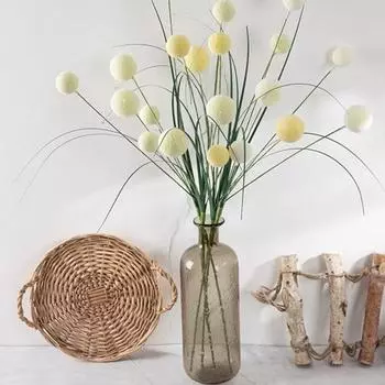 Искусственный цветок Yousheng, одна ветка, 5 головок, декоративный, невыцветающий, имитация одуванчика, свадебный декор, реквизит для фотосъемки белый