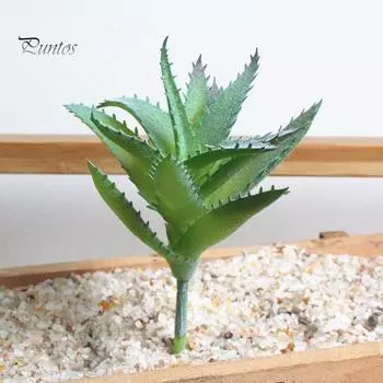 Искусственный DIY домашний декор композиция 1 шт суккулентное растение поддельное алоэ реалистичное зелёный
