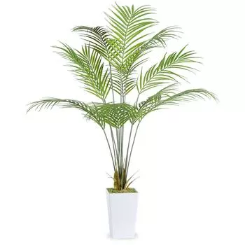 Искусственный дом Поддельная тропическая пальма Искусственный дом Воздух дюймы Растения, Зеленый, Деревья, Цветы, Деревья, Фотокатализатор, Очиститель, Дезодоратор,