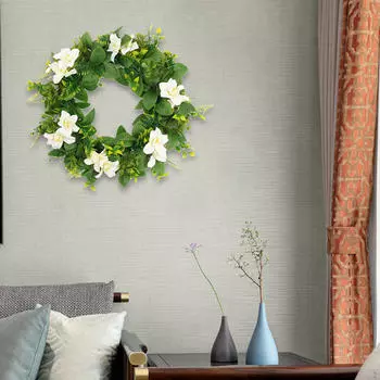 Искусственный дверной венок, подвесная гирлянда, растение, украшение для дома Violet Wreath (Purple)