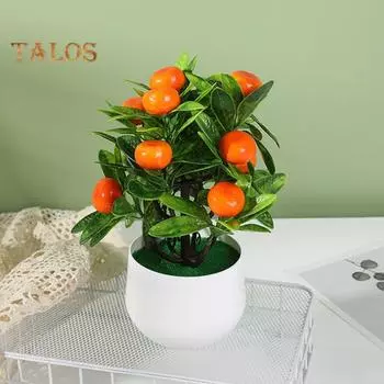 Искусственный фруктовый бонсай, не нужно поливать, сделай сам, прозрачные вены, красочные искусственные оранжевые, персиковые фруктовые бонсай, принадлежности для спальни Red Berry