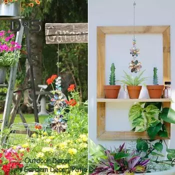 Искусственный хрустальный цветок-ловец солнца, украшение для дома и улицы, красочный искусственный хрустальный двойной подсолнух, подвесное украшение для окна, кулон для создания радуги B