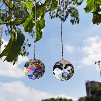 Искусственный хрустальный ловец солнца, радуга, создатель, стеклянный подвесной светильник, люстра, призмы для домашнего садового декора A