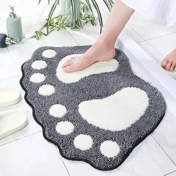 Искусственный кашемировый ковер Big Foot для ванной комнаты, туалета, утолщенный, впитывающий, быстросохнущий, удобный, приятный для кожи, напольный коврик 40x60cm зелёный