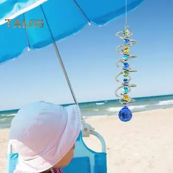 Искусственный кристалл Призма Подвеска Двойная спираль Ловец Солнца Создатель Радуги Спиральный хвост Декоративная подвеска Ветряная вертушка Подвеска из искусственных кристаллов для помещений C