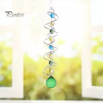 Искусственный кристалл Призма Подвеска Двойная спираль Ловец Солнца Создатель Радуги Спиральный хвост Декоративная подвеска Ветряная вертушка Подвеска из искусственных кристаллов для помещений C