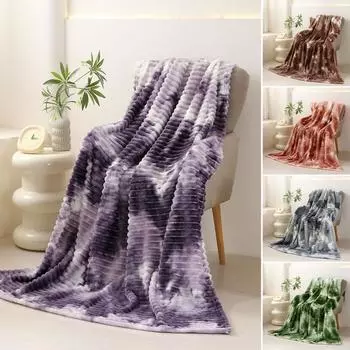 Искусственный кролик плюшевый осенне-зимний теплый плед для кровати мягкий коралловый плюшевый диванный плед удобный утолщенный плед покрывала 100x150cm