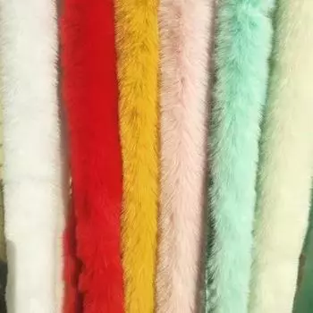 Искусственный мех кролика, имитирующий мех кролика Рекс, манжеты, окантовка Ханьфу, цветной мех кролика, зимний теплый искусственный мех, окантовка из искусственной кожи