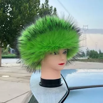 Искусственный мех лисы плюшевый утолщенный пустой цилиндр этнический стиль теплая шапка кольцо головной убор шляпа прилив One size (there is elasticity in the empty cap)