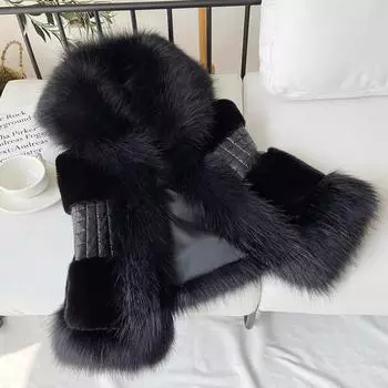 Искусственный мех меховой жилет осень и зима новый уличный женский жилет из лисьего меха сращивание волос S