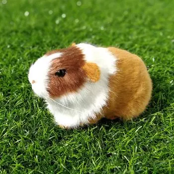 Искусственный мех морская свинка плюшевая кукла хомяк плюшевая игрушка мягкая плюшевая фигурка животного для детей подарок на день рождения жёлтый