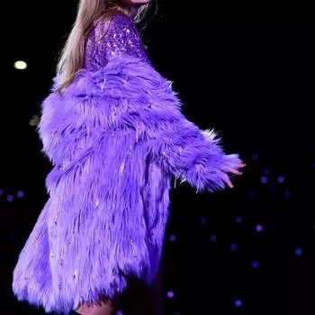 Искусственный мех, новая осенне-зимняя шуба из искусственного меха, женское фиолетовое теплое плюшевое пальто, начиная с одного куска S фиолетовый