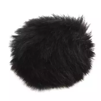 Искусственный мех петличный микрофон ветрозащитный лацкан микрофон ветрозащитный муфта для микрофона на клипсе Furry Muffчерный