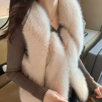 Искусственный меховой жилет женский короткий жилет из лисьего меха куртка норковый мех кожаный жилет топ S абрикосовый