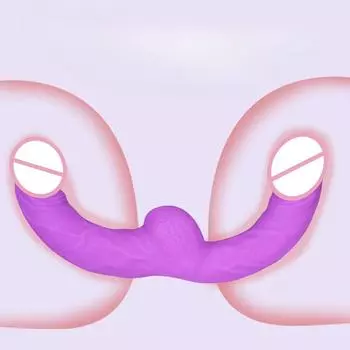 Двусторонний силиконовый дилдо для женщин - Реалистичная двухсторонняя игрушка для взрослых, гибкая и безопасная для соло-игры и пар. A