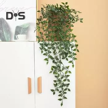 Искусственный пластик, 1 шт., лозы, прозрачная текстура, легко ухаживать, цветочная композиция, имитация растений, декор стола зелёный