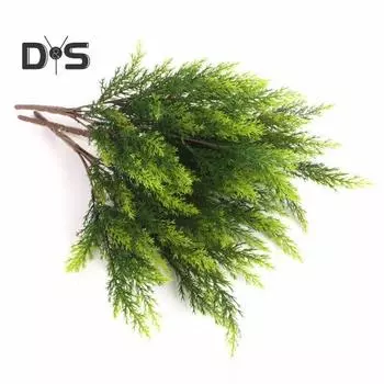 Искусственный пластик 1 ветка растения без полива многоразовые декоративные красивые искусственные сосновые иглы