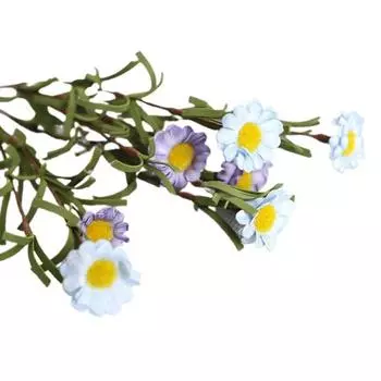 Искусственный поддельный шелковый букет ромашек для украшения дома, свадьбы, вечеринки, 8 головок