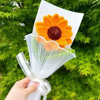 Искусственный подсолнечник фотографии реквизит твист палочки подарок ручной работы DIY украшения дома