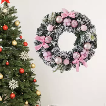 Искусственный рождественский венок, цветочный орнамент, шикарный креативный поделочный дверной венок, декор для вечеринки на открытом воздухе 40 cm Dia