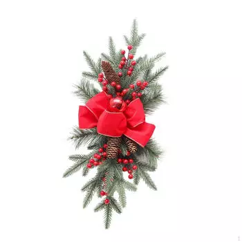 Искусственный рождественский венок, гирлянда, домашний декор с украшениями для лестницы Green Leaves