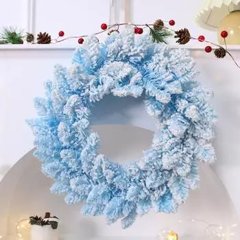 Искусственный рождественский венок из сосны для входной двери. Искусственная рождественская гирлянда из сосны. Украшения для многоразового использования. 30cm розовый