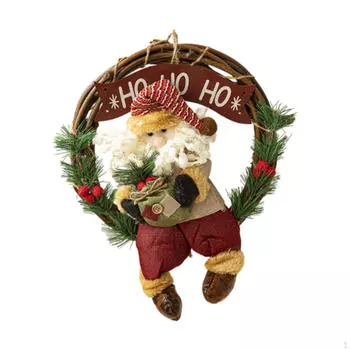 Искусственный рождественский венок, рождественская дверная вывеска, мультяшная зима для офиса в помещении Santa Claus