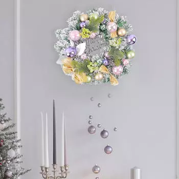 Искусственный рождественский венок, шар, украшение, подвесной декор для фермерского дома Style D
