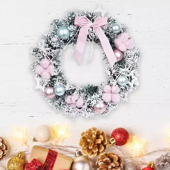 Искусственный рождественский венок, украшения для входной двери, домашний декор, праздничная гирлянда, украшение для 27cmx27cmx7cm