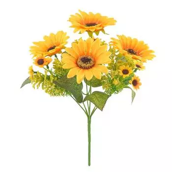 Искусственный свадебный цветочный букет для домашнего офиса, декора, церемонии, вечеринки, шелковой ткани, цветок