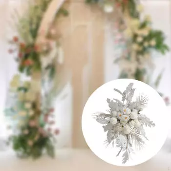 Искусственный свадебный фон Цветочные свадебные цветочные композиции Гирлянды белый