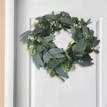 Искусственный венок, декоративная гирлянда, реалистичное праздничное украшение для сада