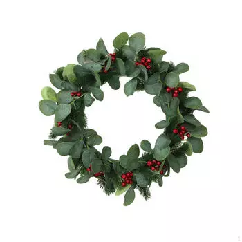 Искусственный венок из зелени для рождественского украшения внутренней стены фермерского дома Diameter 31 cm