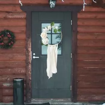 Искусственный венок ручной работы, тонкая работа, праздничные настенные украшения для вечеринки, венки озеро синий