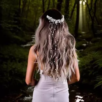 Искусственный жемчуг гребень для волос кисточка ручной работы свадебные бусины бахрома ободок для невесты свадьба