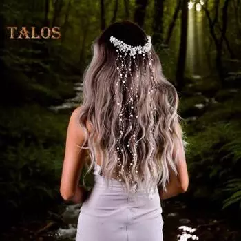 Искусственный жемчуг гребень для волос кисточка ручной работы свадебные бусины бахрома повязка на голову свадебный головной убор невесты женские украшения аксессуары для волос белый