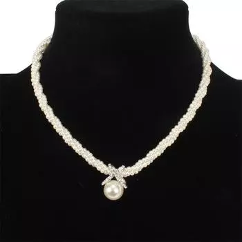 Искусственный жемчуг, многослойное плетеное ожерелье для женщин, модные короткие ожерелья-чокеры GZW