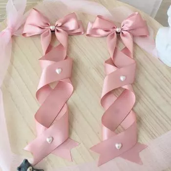 Искусственный жемчуг, шелковая лента, бант, заколка для волос, пучки, косички, ободок для волос, сердечко, головной убор, аксессуары в стиле Лолиты красный