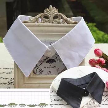 Искусственный жемчуг, сплошной цвет, тонкий искусственный воротник, съемный воротник, рубашка, аксессуары для костюмов чёрный