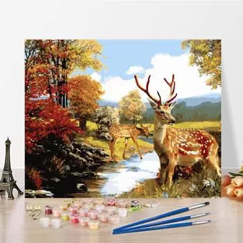 Искусство цифровая картина маслом цифры картина маслом DIY картина по номерам украшения дома холст 40x50cm no frame