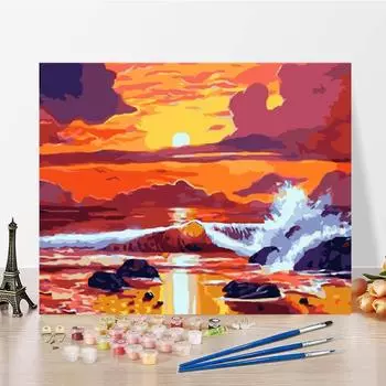 Искусство цифровая картина маслом DIY картина по номерам украшения дома цифры картина маслом холст 40x50cm no frame