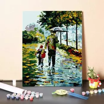 Искусство цифровая картина маслом холст номера картина маслом украшение дома DIY картина по номерам 40x50cm no frame