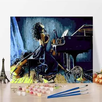 Искусство цифровая картина маслом номера картина маслом холст DIY картина по номерам украшения дома 40x50cm no frame